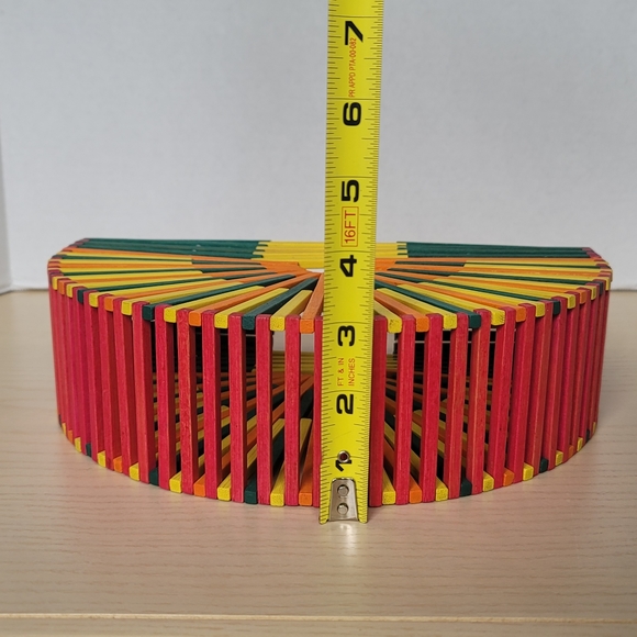 One Mango Fashion Colorful Bamboo Handbag Handmade Weave Beach Bag Tote - Picture 10 of 15